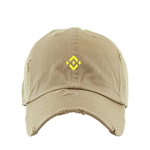 Binance Vintage Baseball Cap bestickt Baumwolle verstellbar abgenutzt Papa Mütze - Bild 13 von 15
