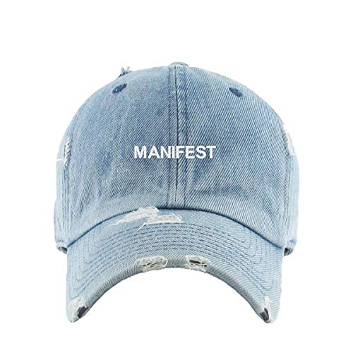 Manifest Vintage Baseball Cap Embroidered Cotton Adjustable Distressed Dad Hat - Picture 9 of 15