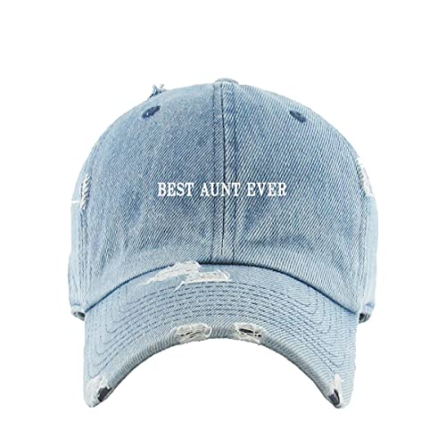 Best Aunt Ever Vintage Baseball Cap Embroidered Adjustable Distressed Dad Hat - Picture 9 of 15