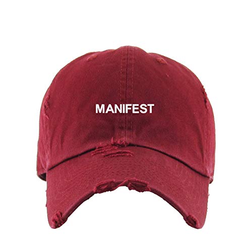 Manifest Vintage Baseball Cap Embroidered Cotton Adjustable Distressed Dad Hat - Picture 10 of 15