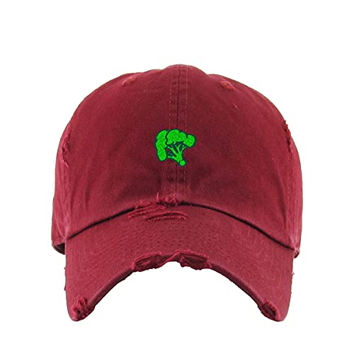 Broccoli Vintage Baseball Cap Embroidered Cotton Adjustable Distressed Dad Hat - Picture 10 of 15