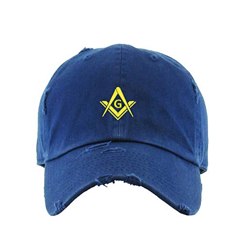 Masonic Symbol Vintage Baseball Cap Embroidered Adjustable Distressed Dad Hat - Picture 11 of 14
