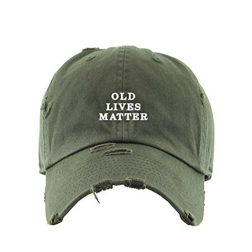 Old Lives Matter Vintage Baseball Cap Embroidered Adjustable Distressed Dad Hat - Picture 12 of 15