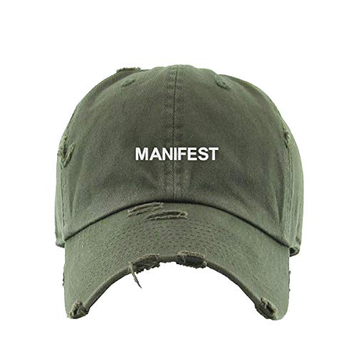 Manifest Vintage Baseball Cap Embroidered Cotton Adjustable Distressed Dad Hat - Picture 12 of 15