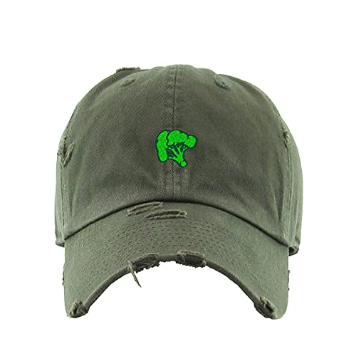 Broccoli Vintage Baseball Cap Embroidered Cotton Adjustable Distressed Dad Hat - Picture 12 of 15