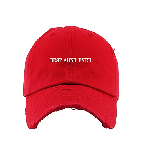 Best Aunt Ever Vintage Baseball Cap Embroidered Adjustable Distressed Dad Hat - Picture 13 of 15