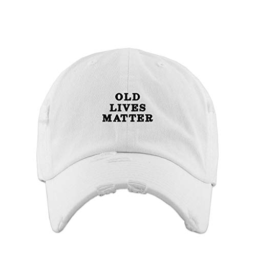 Old Lives Matter Vintage Baseball Cap Embroidered Adjustable Distressed Dad Hat - Picture 15 of 15
