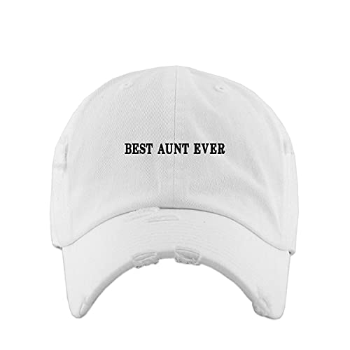 Best Aunt Ever Vintage Baseball Cap Embroidered Adjustable Distressed Dad Hat - Picture 15 of 15