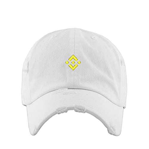 Binance Vintage Baseball Cap bestickt Baumwolle verstellbar abgenutzt Papa Mütze - Bild 7 von 15