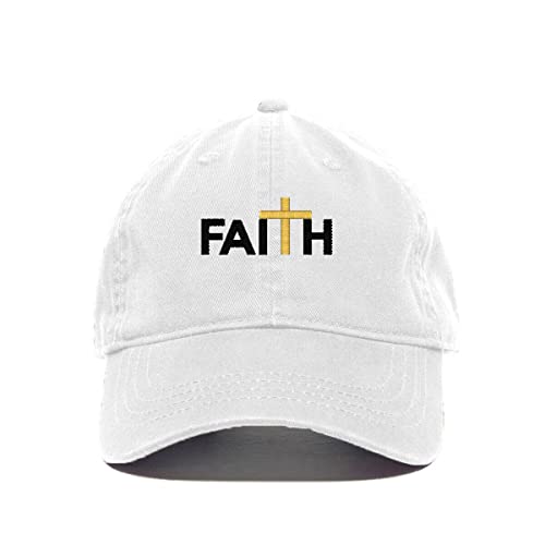 Faith with Cross Christianity Baseball Cap Embroidered Cotton Adjustable Dad Hat - Picture 19 of 19