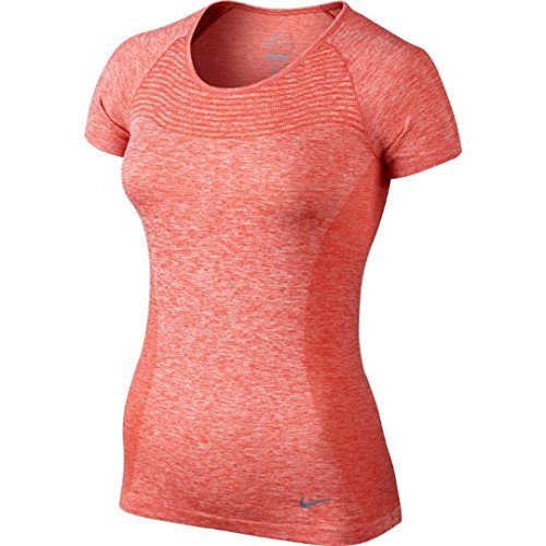 Nike Women's Dri-FIT Short-Sleeve Running Top Orange Sz S, L 718569-696