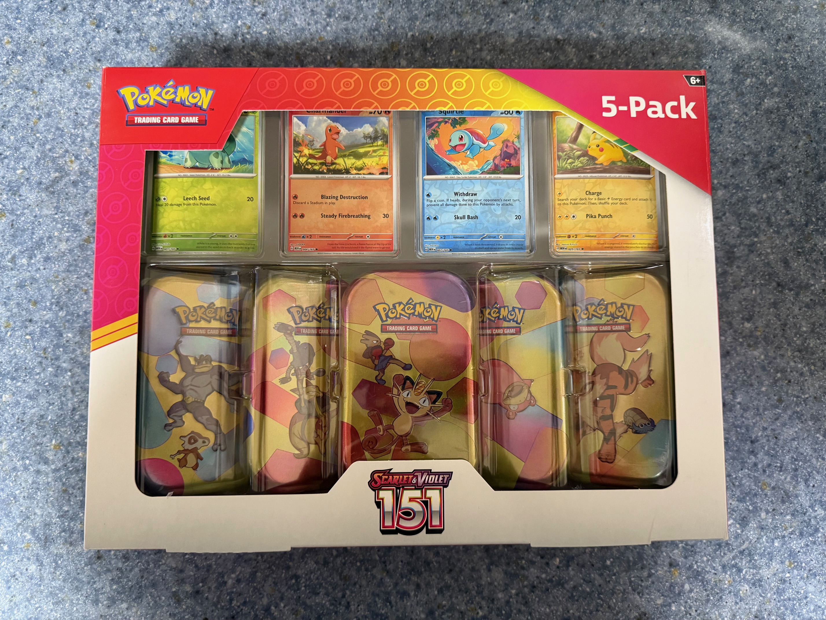 Pokemon TCG: Scarlet Violet 151 Costco 5 Tin Collection SV3.5 | eBay