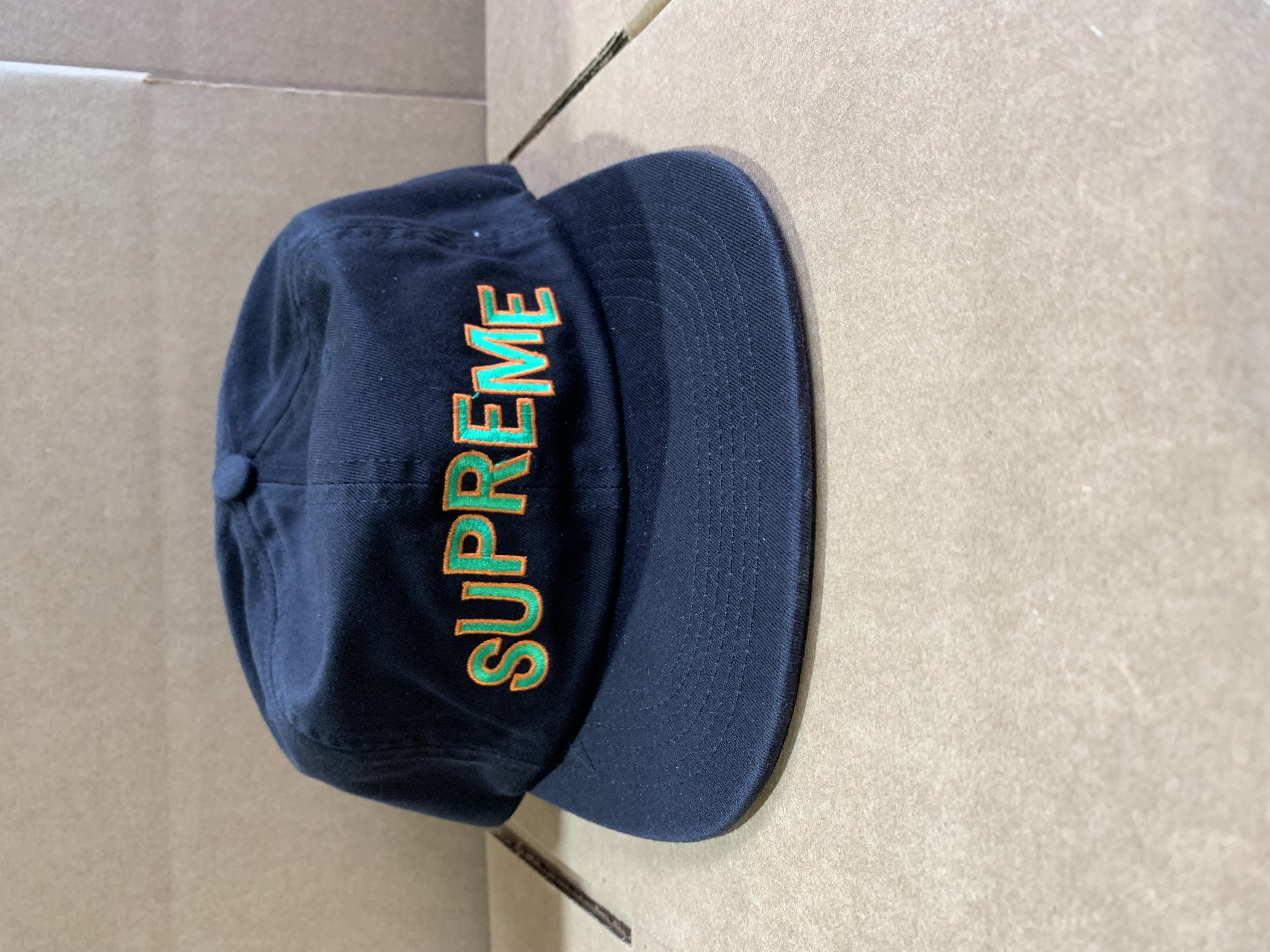 Supreme Stepped Arc 6-Panel Cap Black Dark Gold F/W 17 | eBay