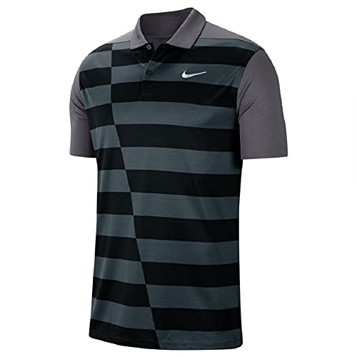 Nike Mens Dri-Fit Graphic Hacked Golf Polo Черно-серое CK5921-021 