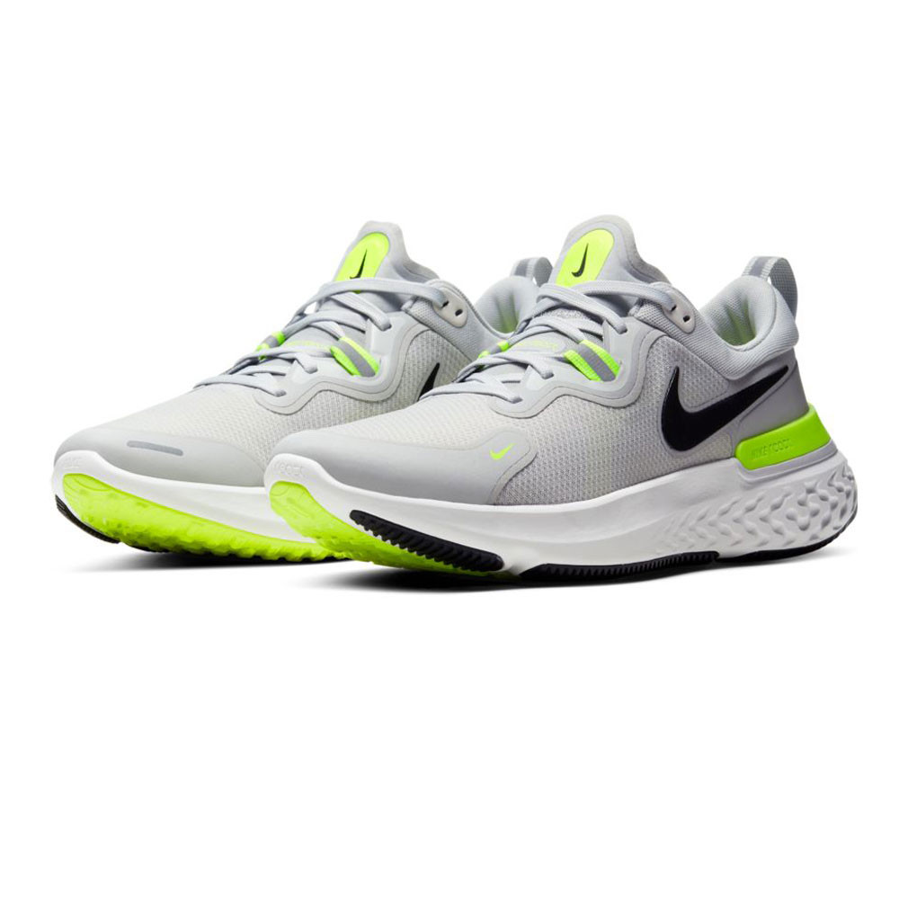 Nike React Miler Grey Volt Black CW1777 005 Running Shoes - Picture 13 of 14