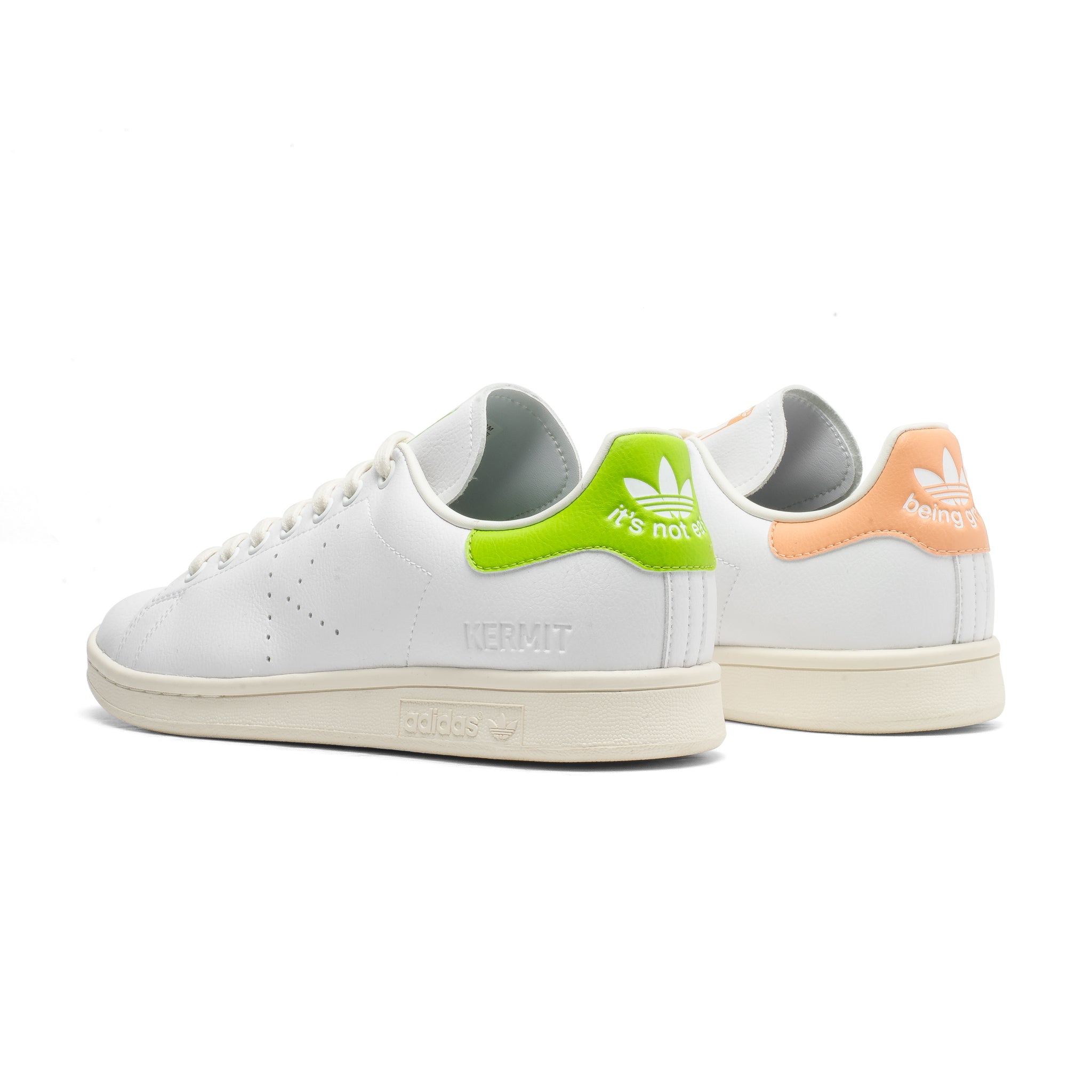 Adidas Stan Smith x Disney Kermit and Miss Piggy White Green Pink