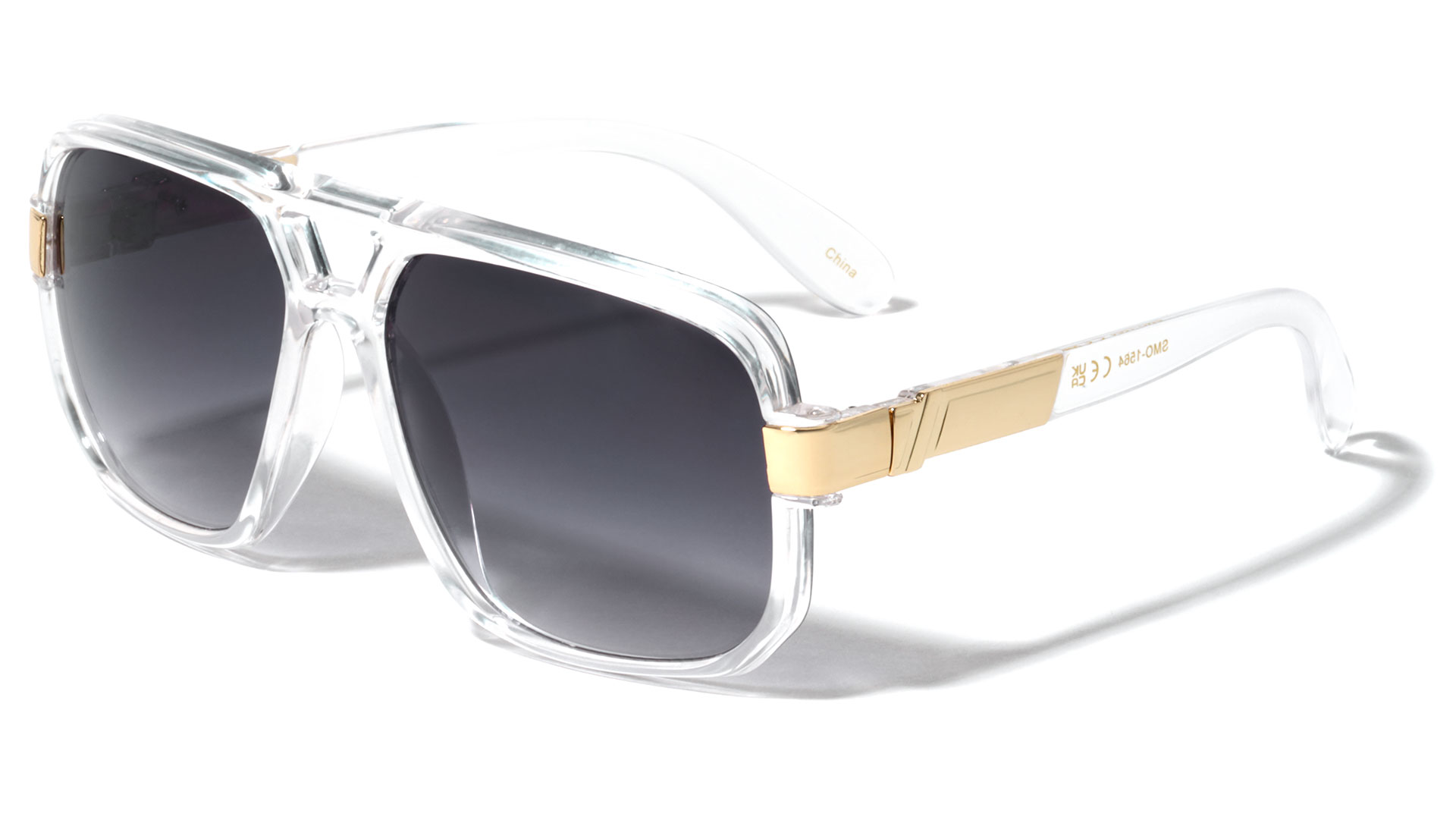 GAZELLE SQUARE SPORT AVIATOR SUNGLASSES OVERSIZED RUN DMC HIP HOP RETRO DESIGNER - Picture 3 of 16