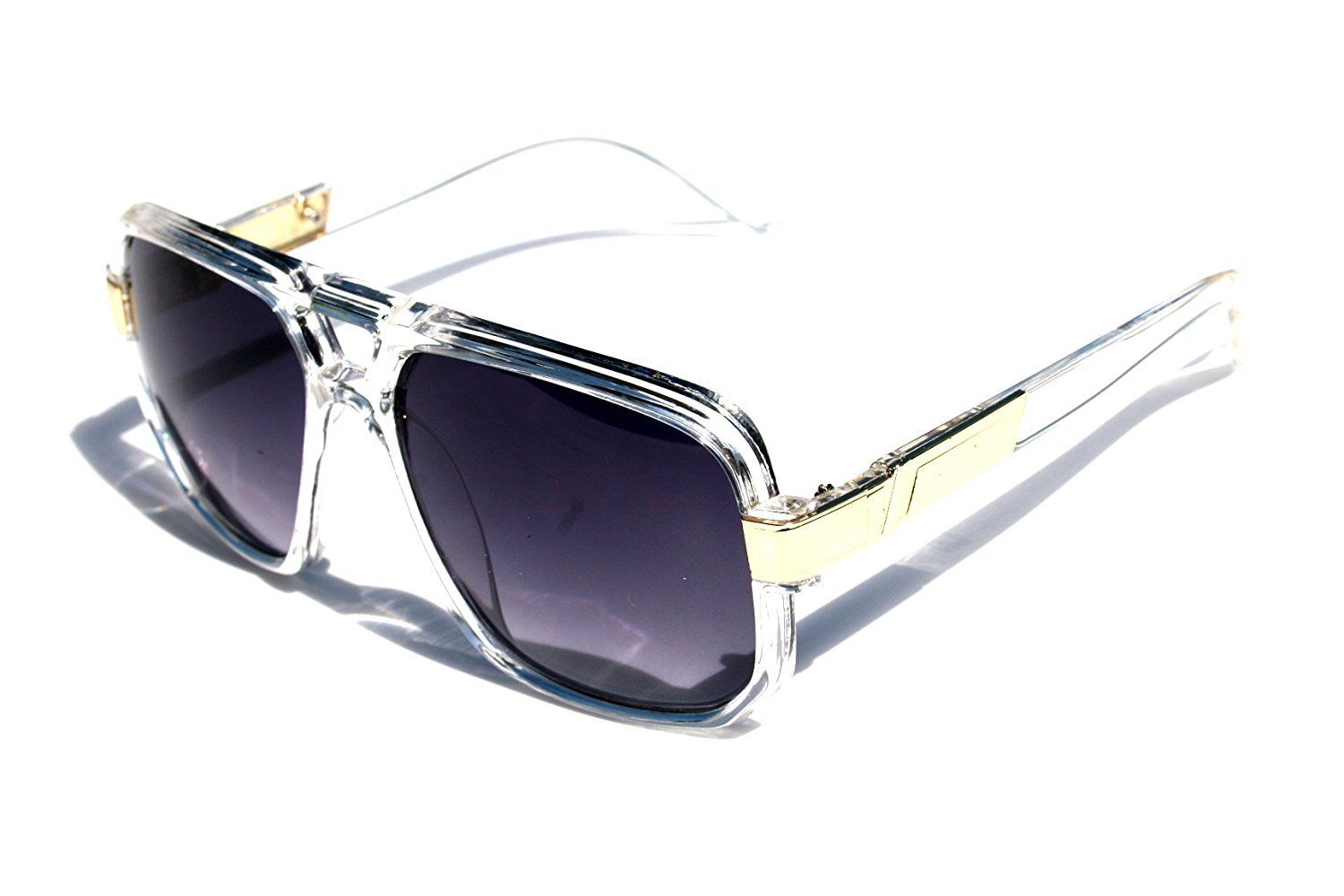GAZELLE SQUARE SPORT AVIATOR SUNGLASSES OVERSIZED RUN DMC HIP HOP RETRO DESIGNER - Picture 4 of 16