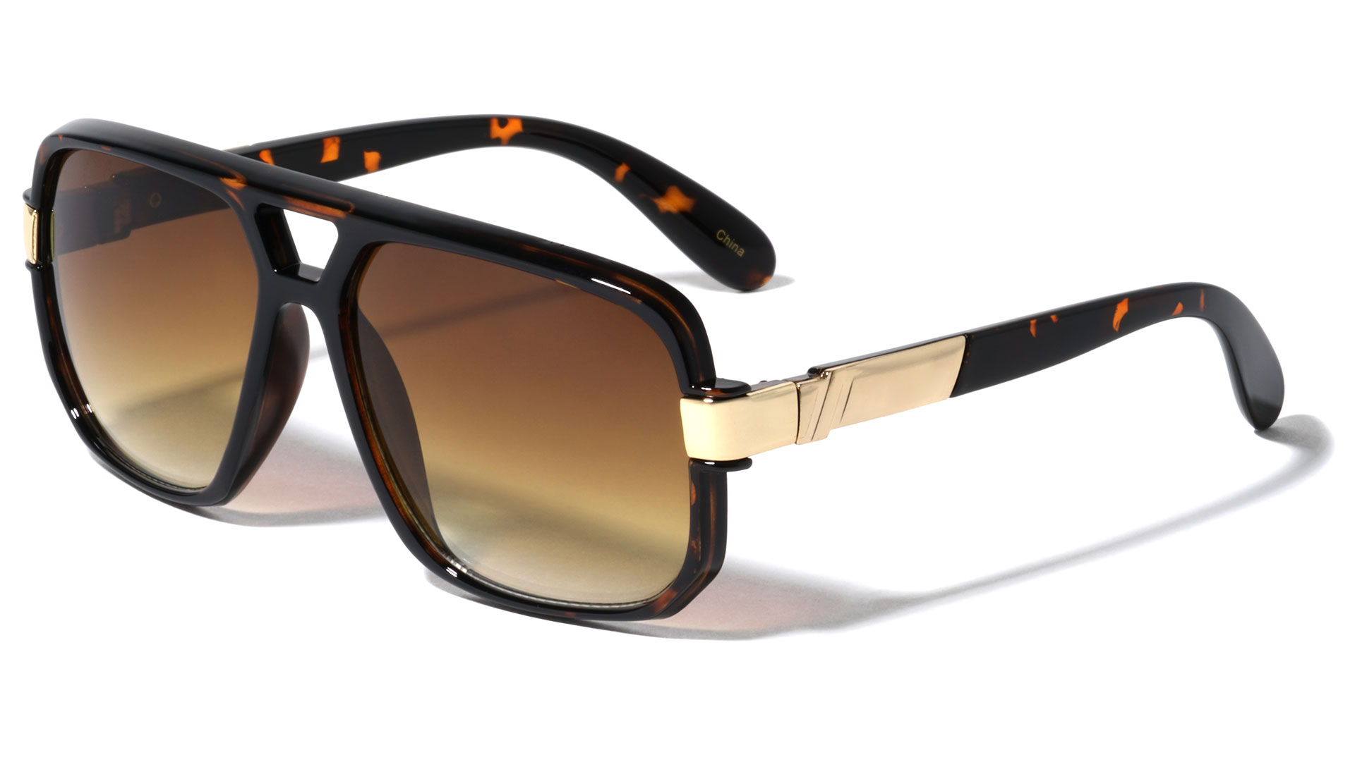 GAZELLE SQUARE SPORT AVIATOR SUNGLASSES OVERSIZED RUN DMC HIP HOP RETRO DESIGNER - Picture 8 of 16