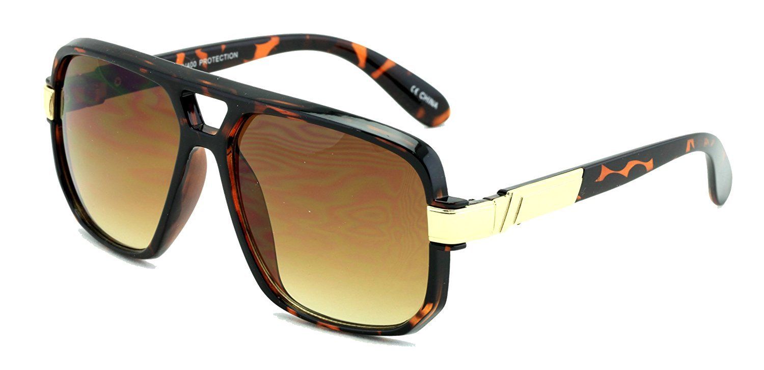 GAZELLE SQUARE SPORT AVIATOR SUNGLASSES OVERSIZED RUN DMC HIP HOP RETRO DESIGNER - Picture 9 of 16