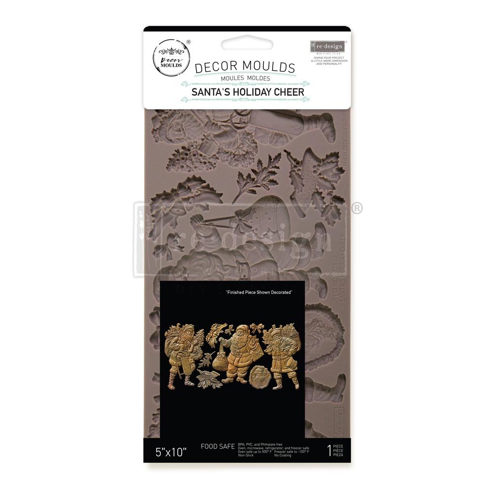 Santa's Holiday Cheer | 5" x 10 Silikon Dekor Form | Redesign mit Prima - Bild 4 von 6