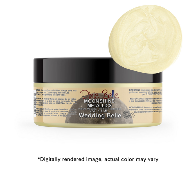 Wedding Belle | Moonshine Metallics | Dixie Belle Paint | Metallic Paint | Gold
