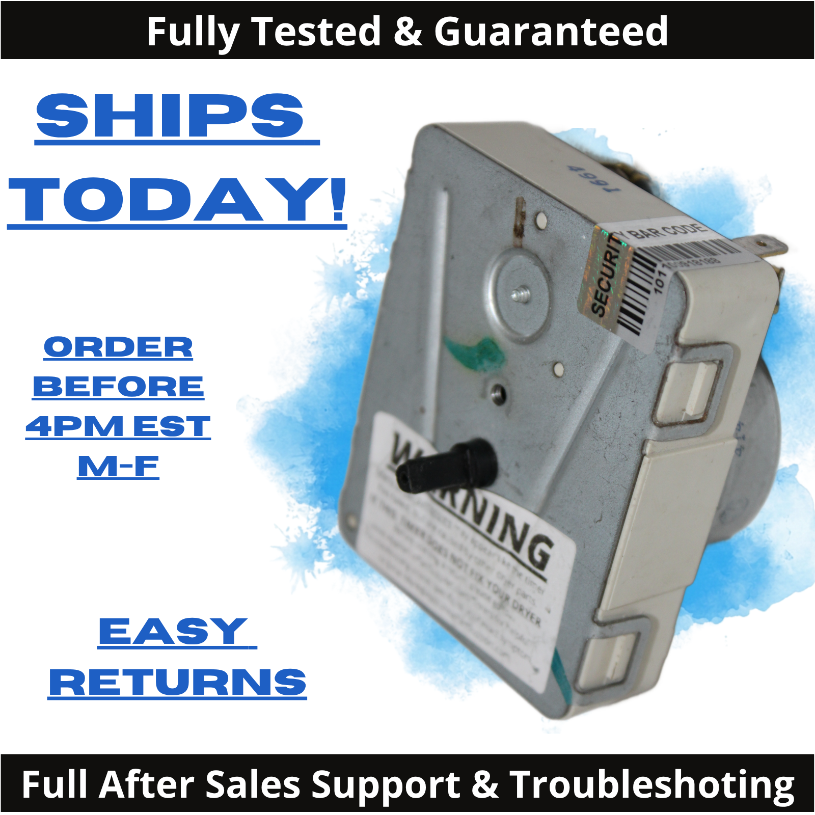 We4x758 Dryer GE WE4X758 Timer 113D5510G002 OEM 60 day returns