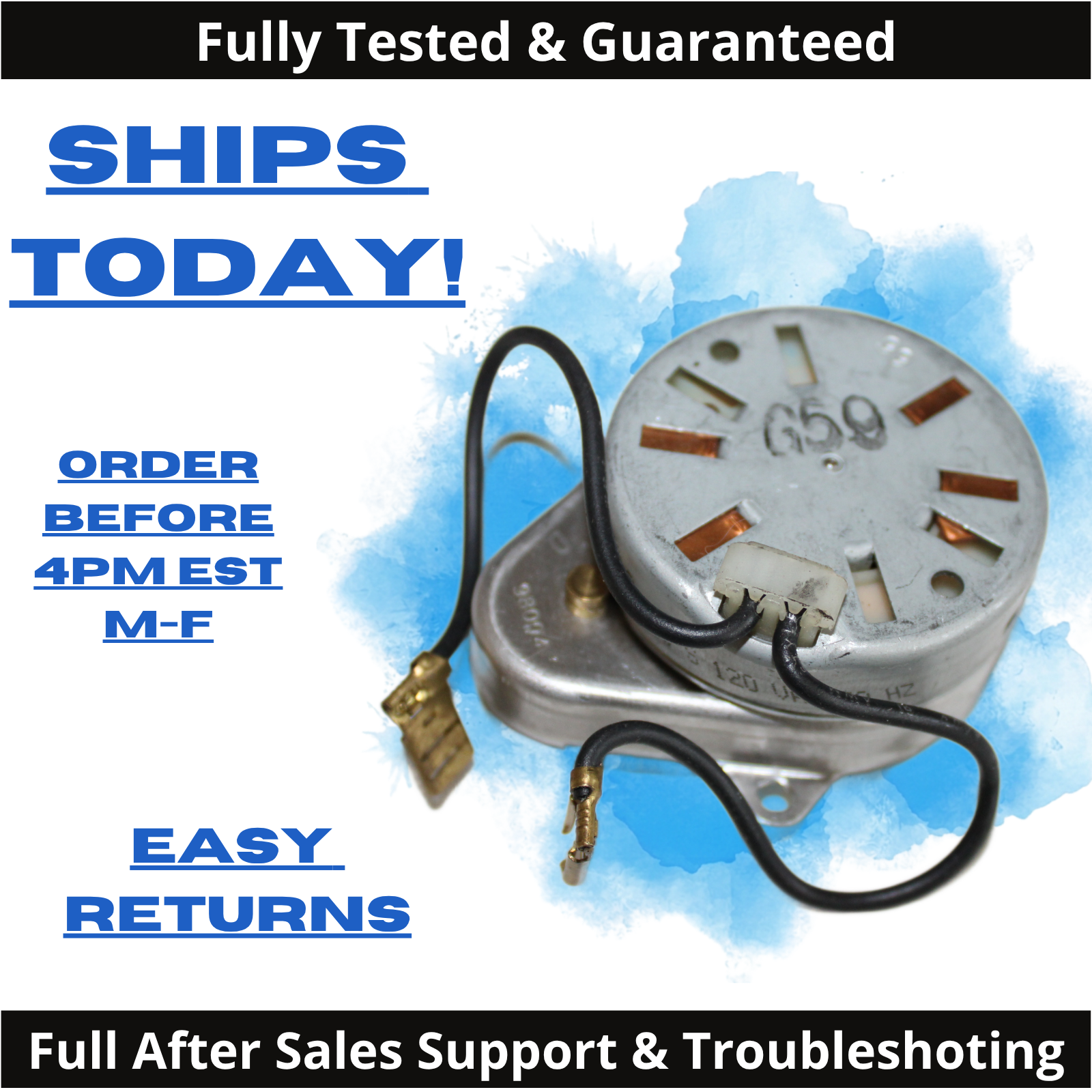 M004 11 Tooth  Whirlpool Maytag Dryer Timer Motor Genuine OEM