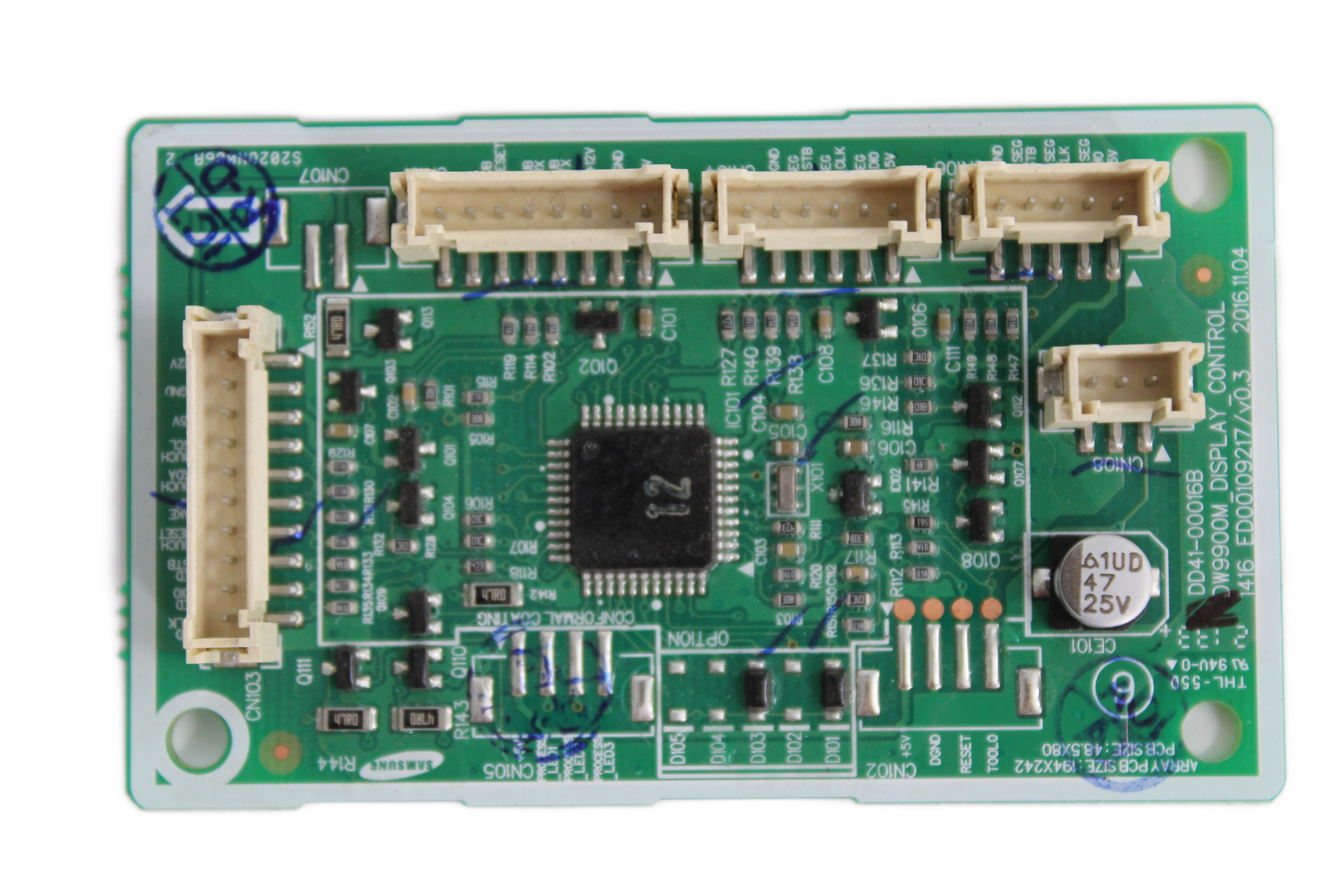 DD92-00058R Samsung Decor Dishwasher Display Control Module Assembly DD41-00016B