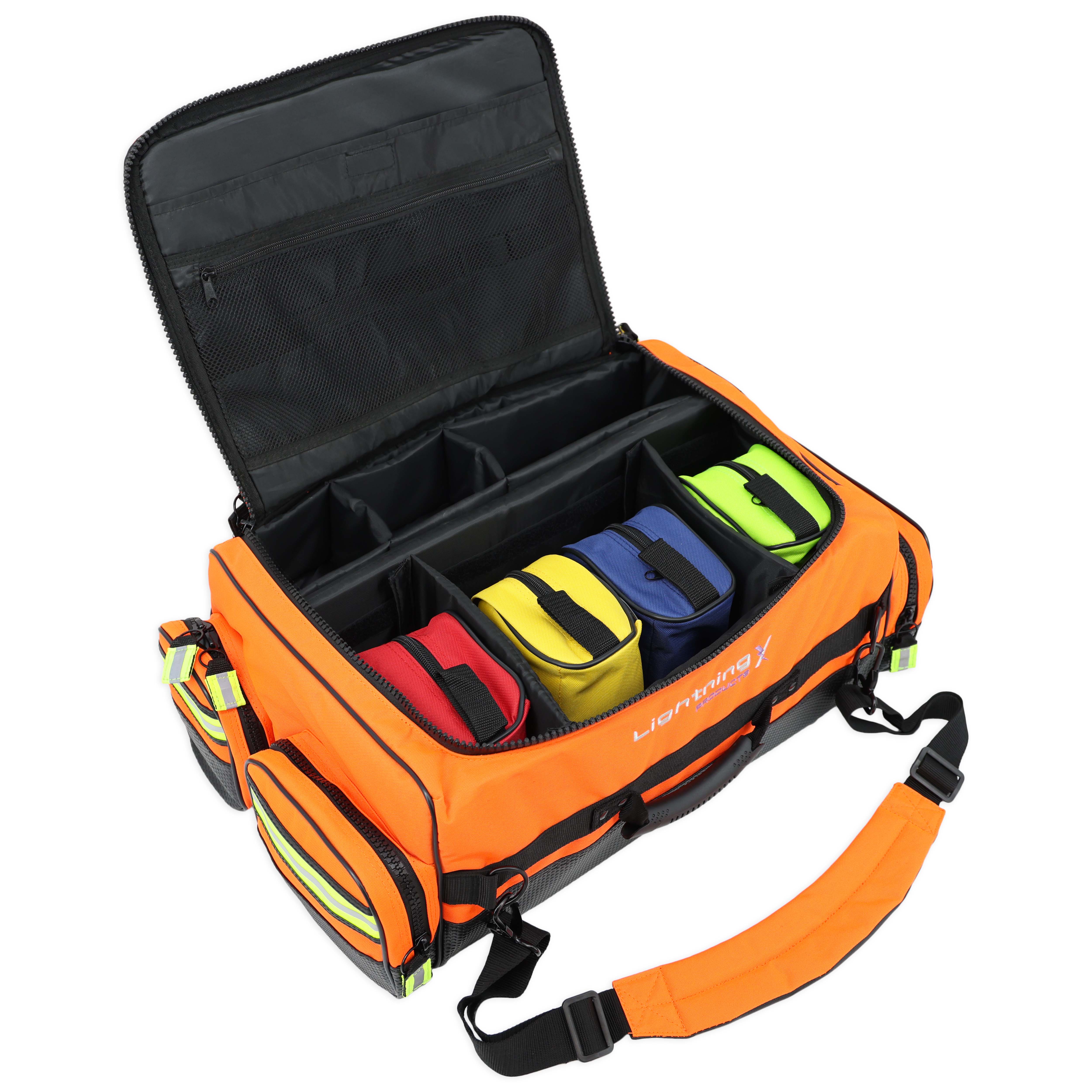 Lightning X Modular ALS Oxygen Trauma Bag w/ Cylinder Pocket & Organizer Pouches