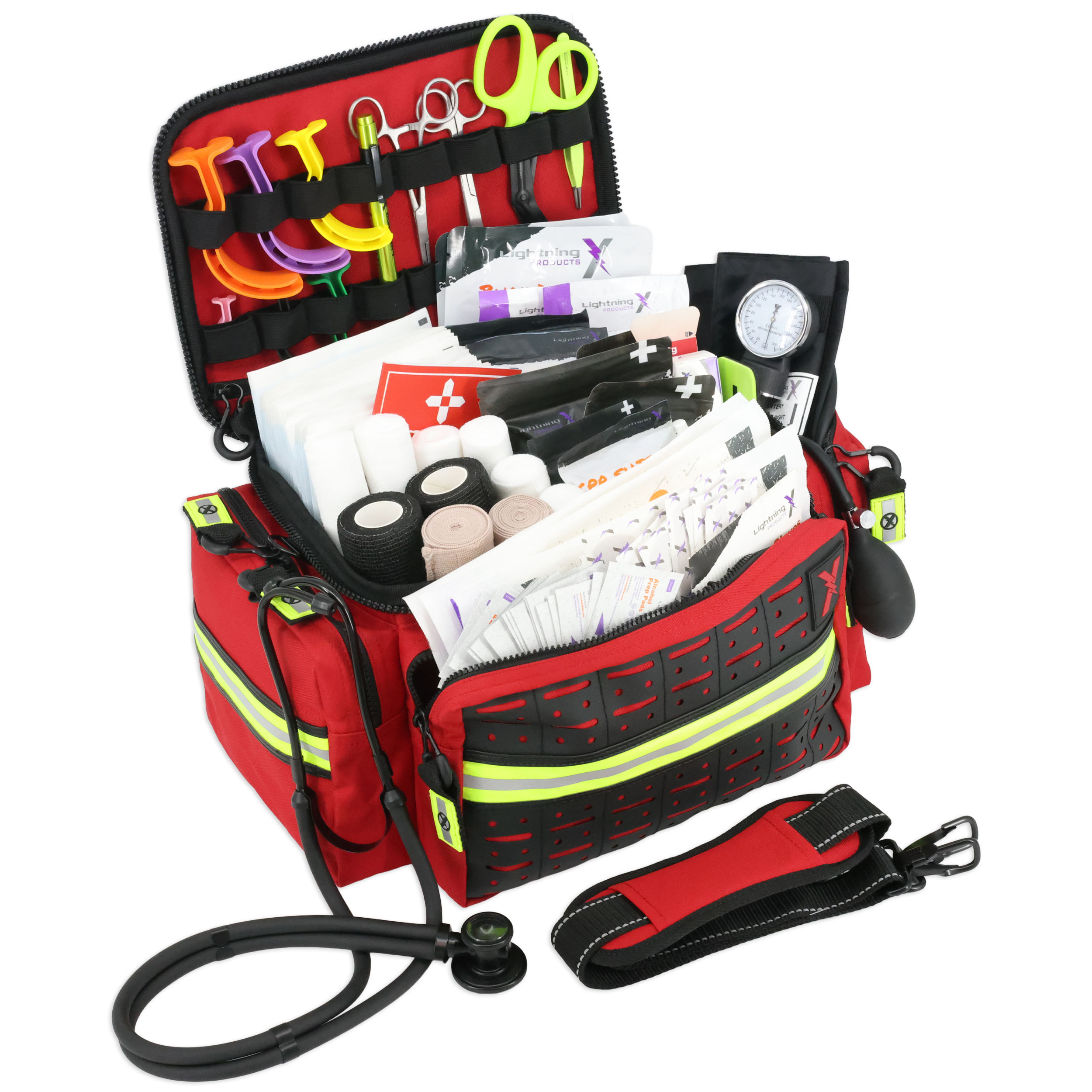 Lightning X Mid-Sized First Responder EMT Bag w/ Standard Fill Kit B | MB25-SKB