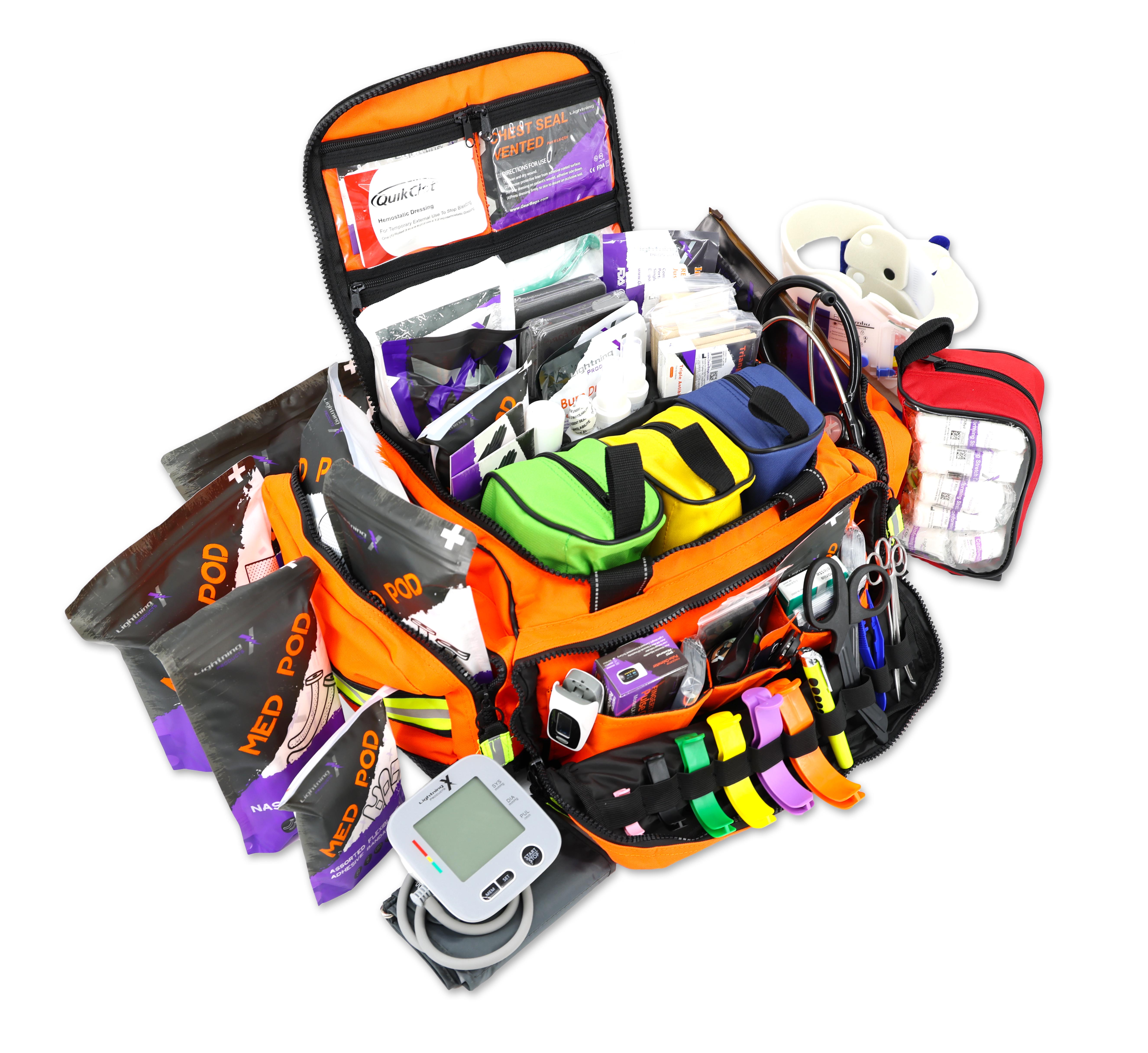 Lightning X Modular Intermediate EMT/EMS Medic Trauma Bag w/ Premium Fill Kit F