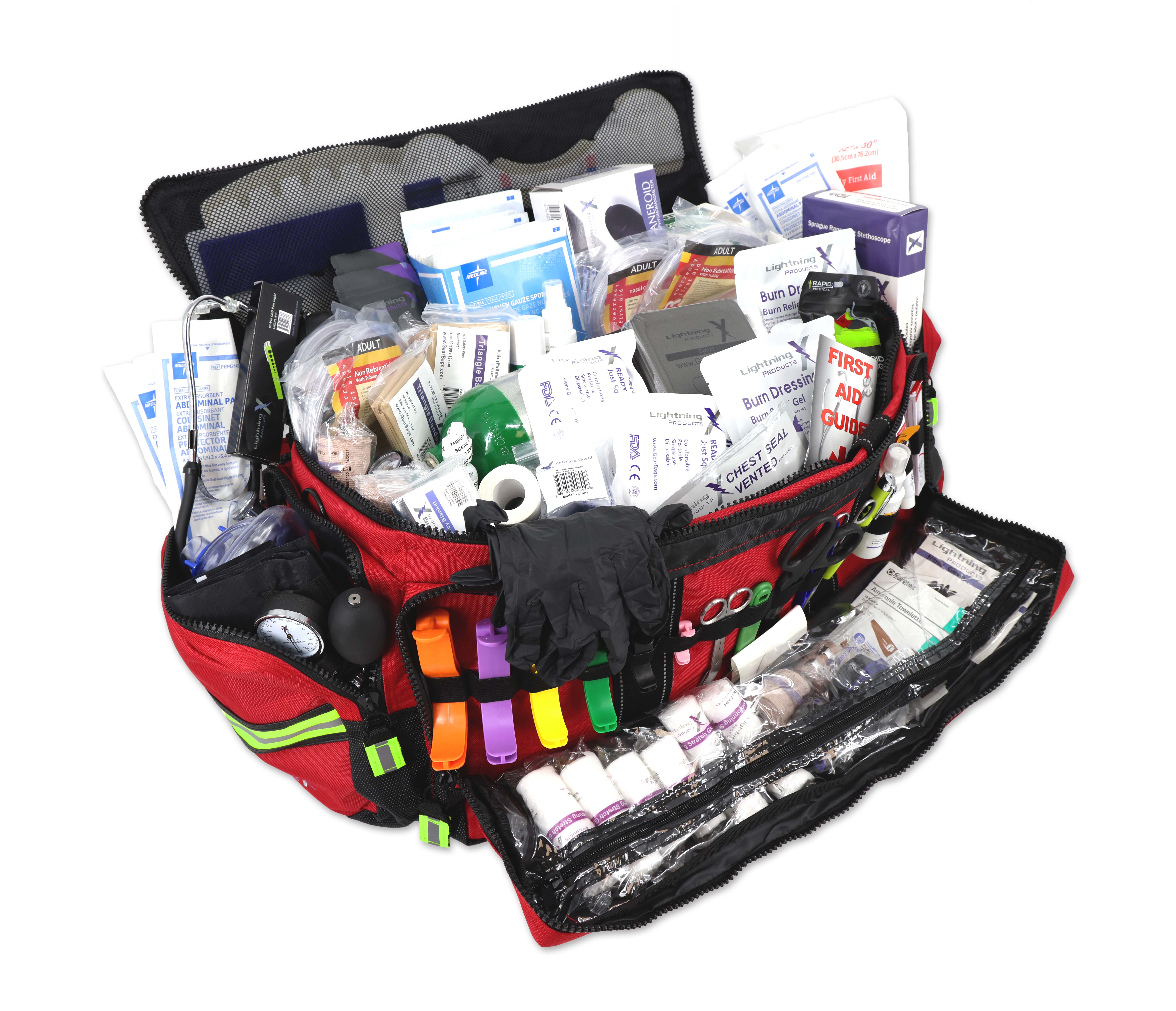 Lightning X Jumbo Oxygen Medic EMT/EMS Duffel Bag w/ Premium Airway Fill Kit D