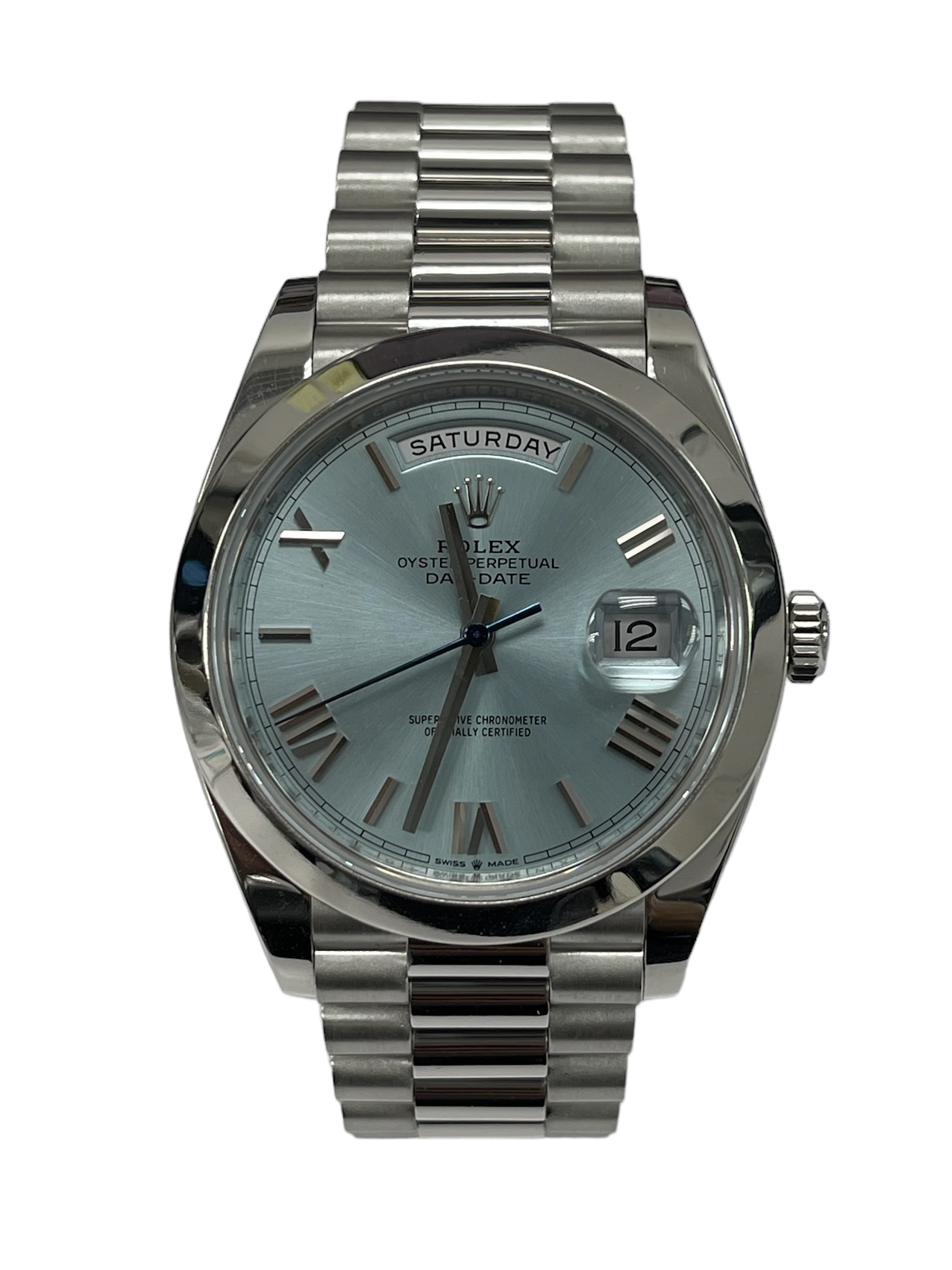 OMAN10 DANNER x COLONISTA　&KAKE-nista Rolex Day-Date President 40mm Platinum Blue Glacier Quadrant