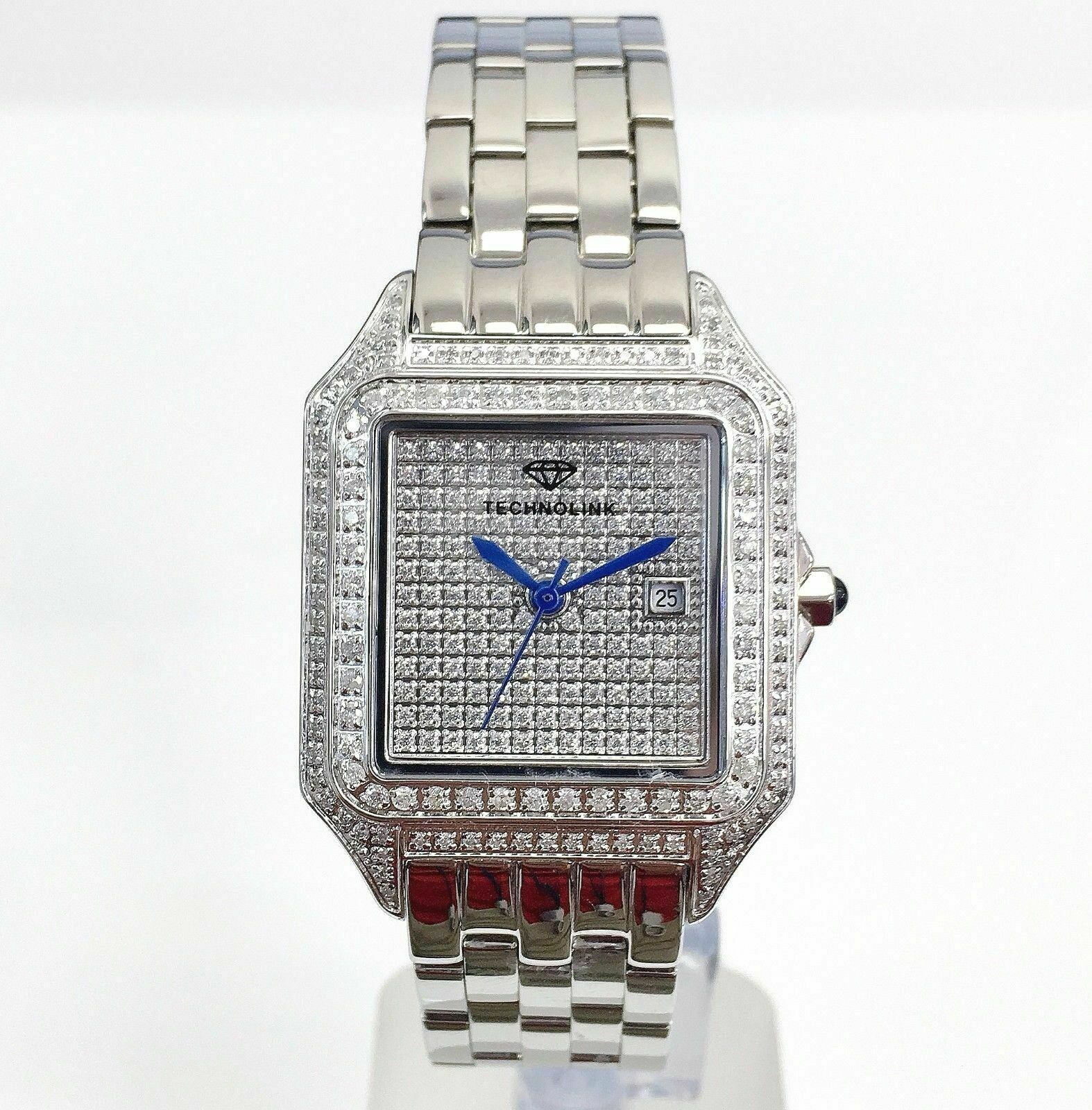 Techno Link 1.50 Carats t.w. Diamond Quartz Watch Stainless