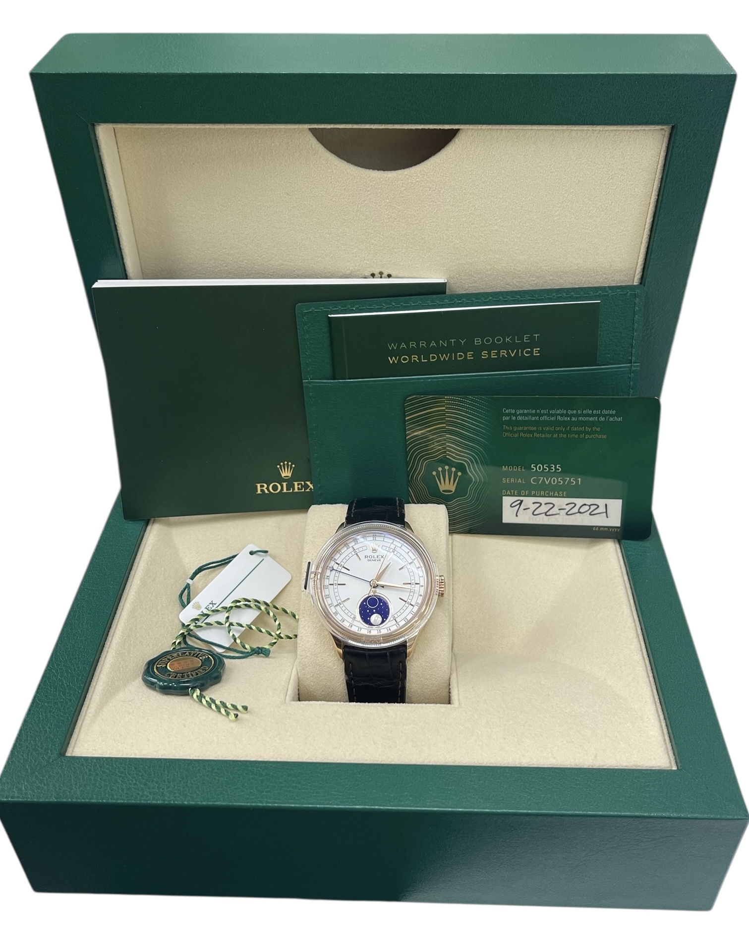 Rolex Cellini Moonphase 18K Rose Gold 39mm Complete Set | eBay