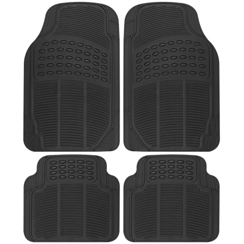 Universal Fit Front Rear Rubber Car Floor Mats for Cars, SUVs, Trucks - 4pcs/Set - Picture 4 of 5