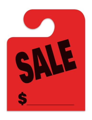 Jumbo Sale J-Hook Car Dealer Mirror Hang Tags - Large Rear View Mirror Tags - Picture 4 of 6