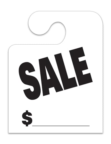 Jumbo Sale J-Hook Car Dealer Mirror Hang Tags - Large Rear View Mirror Tags - Picture 5 of 6