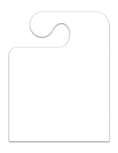 Jumbo Blank J-Hook Car Dealer Mirror Hang Tags - Large Rear View Mirror Tags - Picture 5 of 6