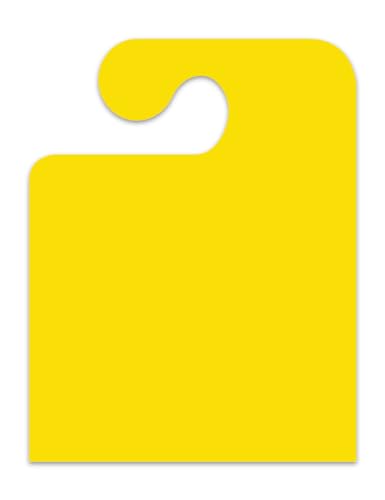 Jumbo Blank J-Hook Car Dealer Mirror Hang Tags - Large Rear View Mirror Tags - Picture 6 of 6