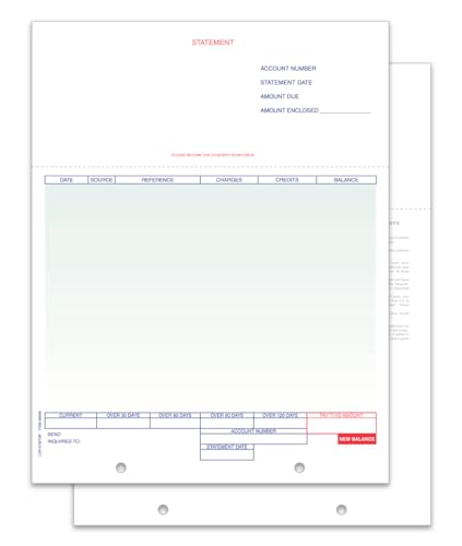Laser Statements for Automotive Dealerships – 8.5″ x 11″ 1-Part 20# White Paper