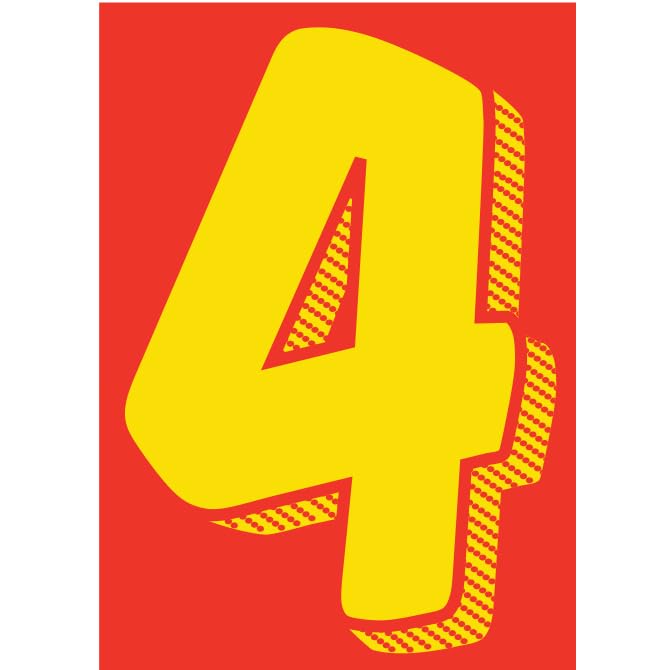 Adesivi Finestre Numero 7-1/2" Rosso Giallo - Adesivi Parabrezza Vinile Rivenditore Auto - Foto 6 di 12