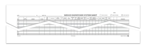 Large 22″ x 17″ Black Print Padded Route Sheets – 50# White Paper, 50 Sheets/Pad
