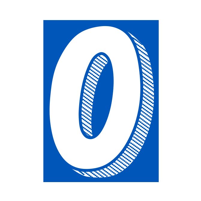 White Blue 7-1/2" Number Window Stickers - Vinyl Car Dealer Windshield Sticker - Picture 2 of 12