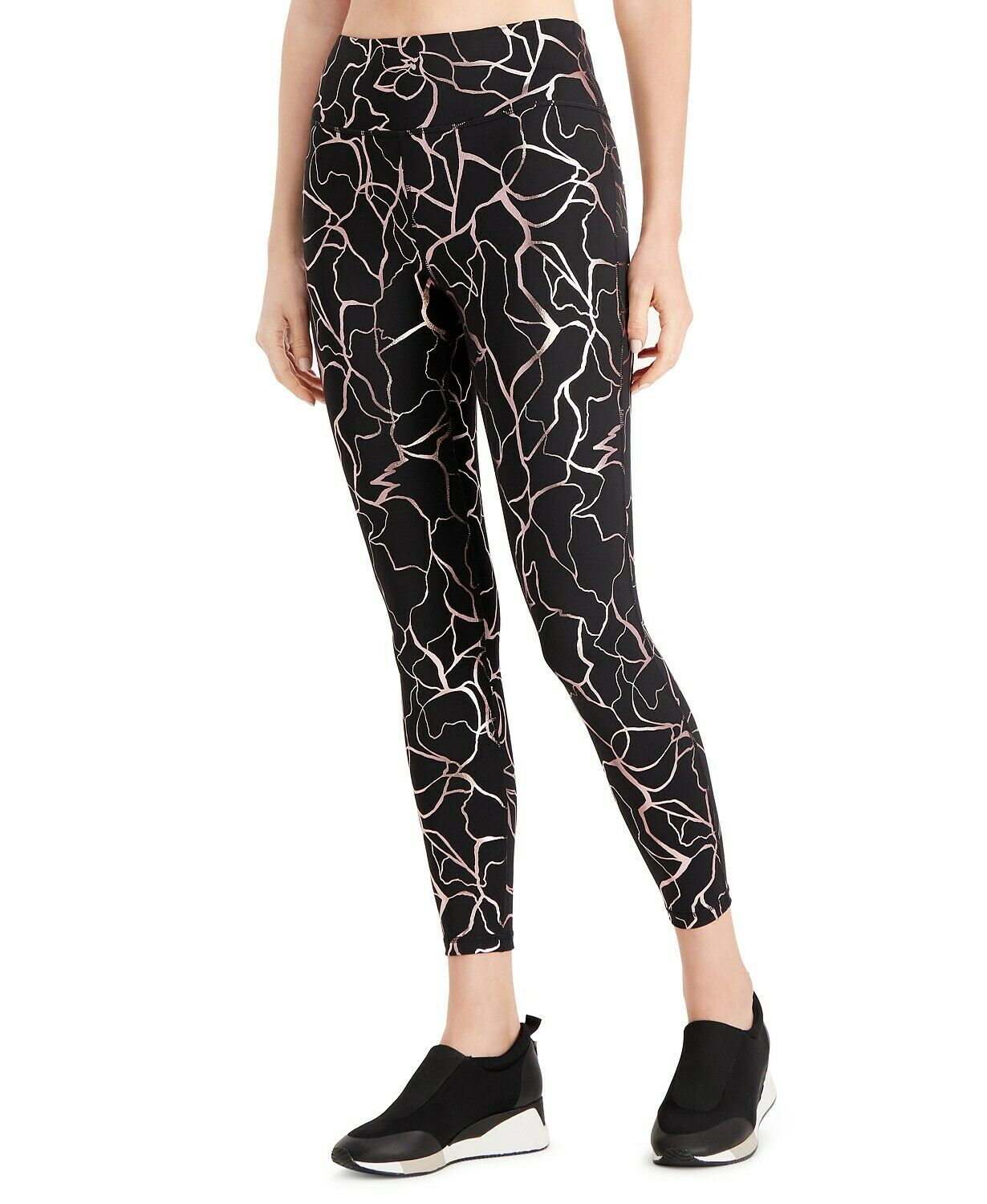 Ideology Womens Printed Luster Leggings 
