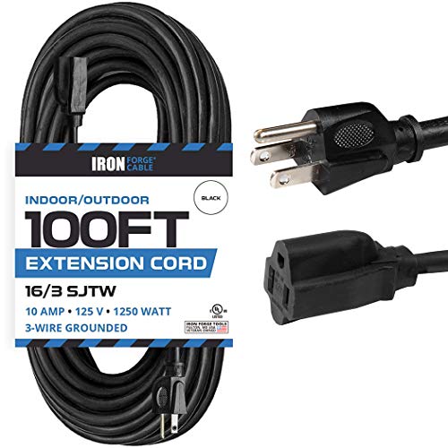 Cable de extensión para exteriores - 16/3 negro resistente 6,8,10,15,25,50,100 pies de largo - Imagen 20 de 30