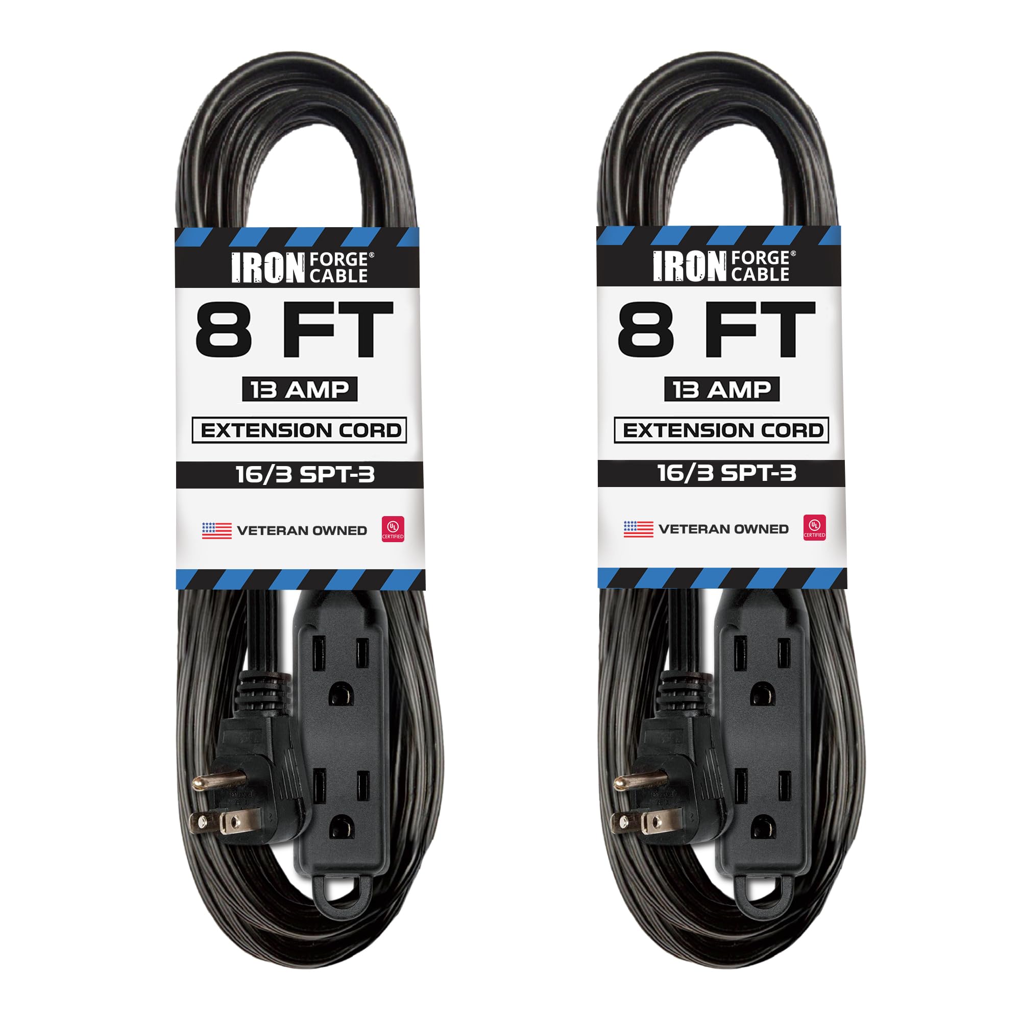 Cable de extensión con bloque de 3 salidas calibre 16 negro - 3, 6, 8, 10, 15 o 25 pies - Imagen 33 de 64