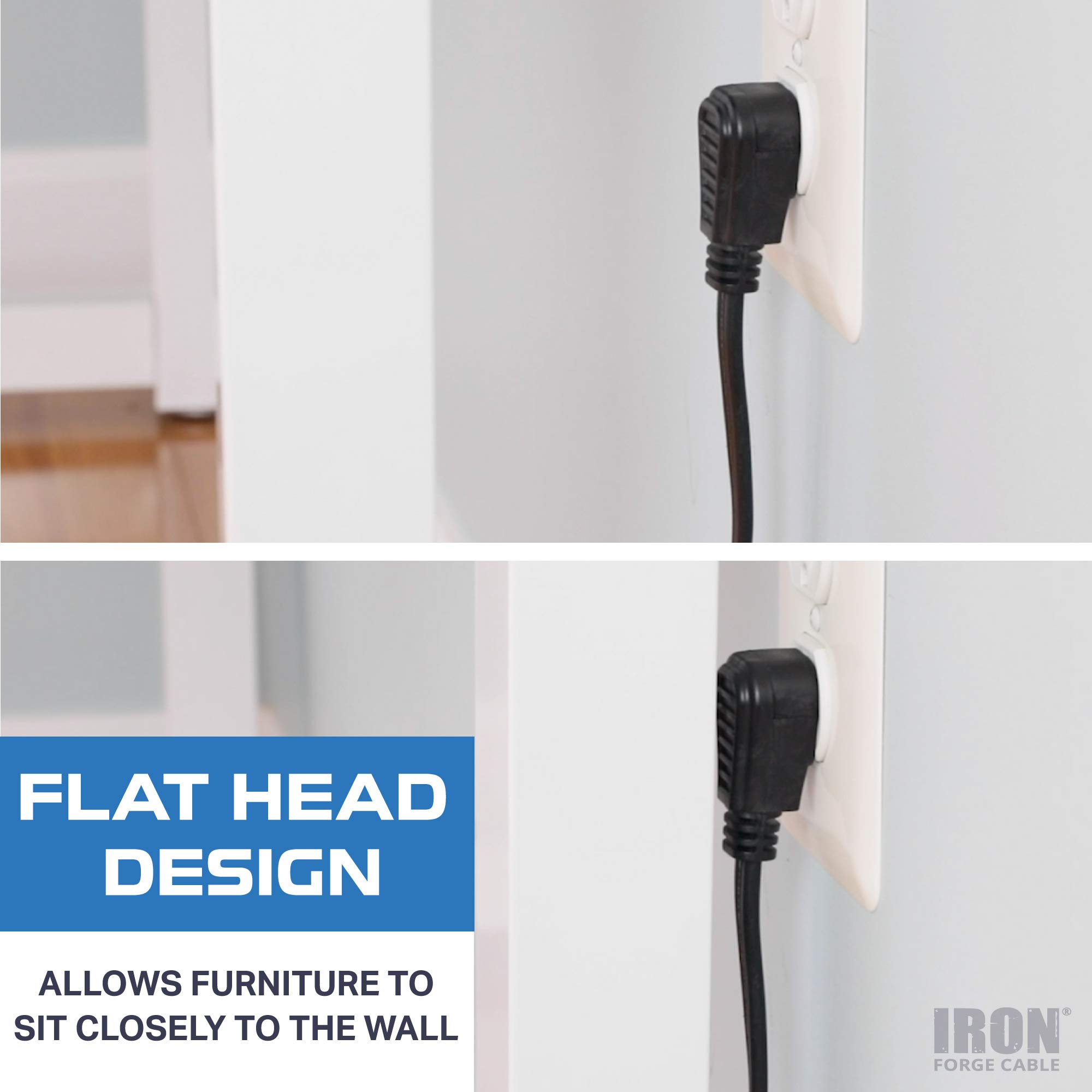 Cable de extensión con bloque de 3 salidas calibre 16 negro - 3, 6, 8, 10, 15 o 25 pies - Imagen 30 de 64