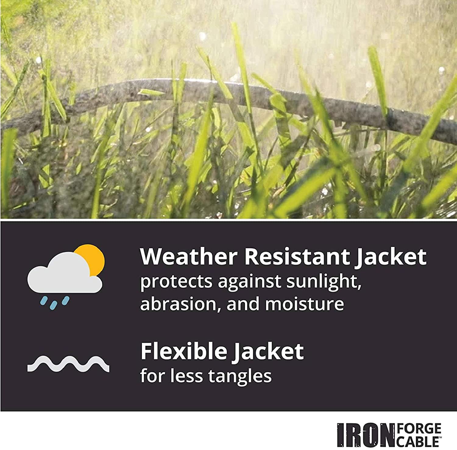 Outdoor Extension Cord 16/3 Heavy Duty Black 6,8,10,15,25,50,100 foot